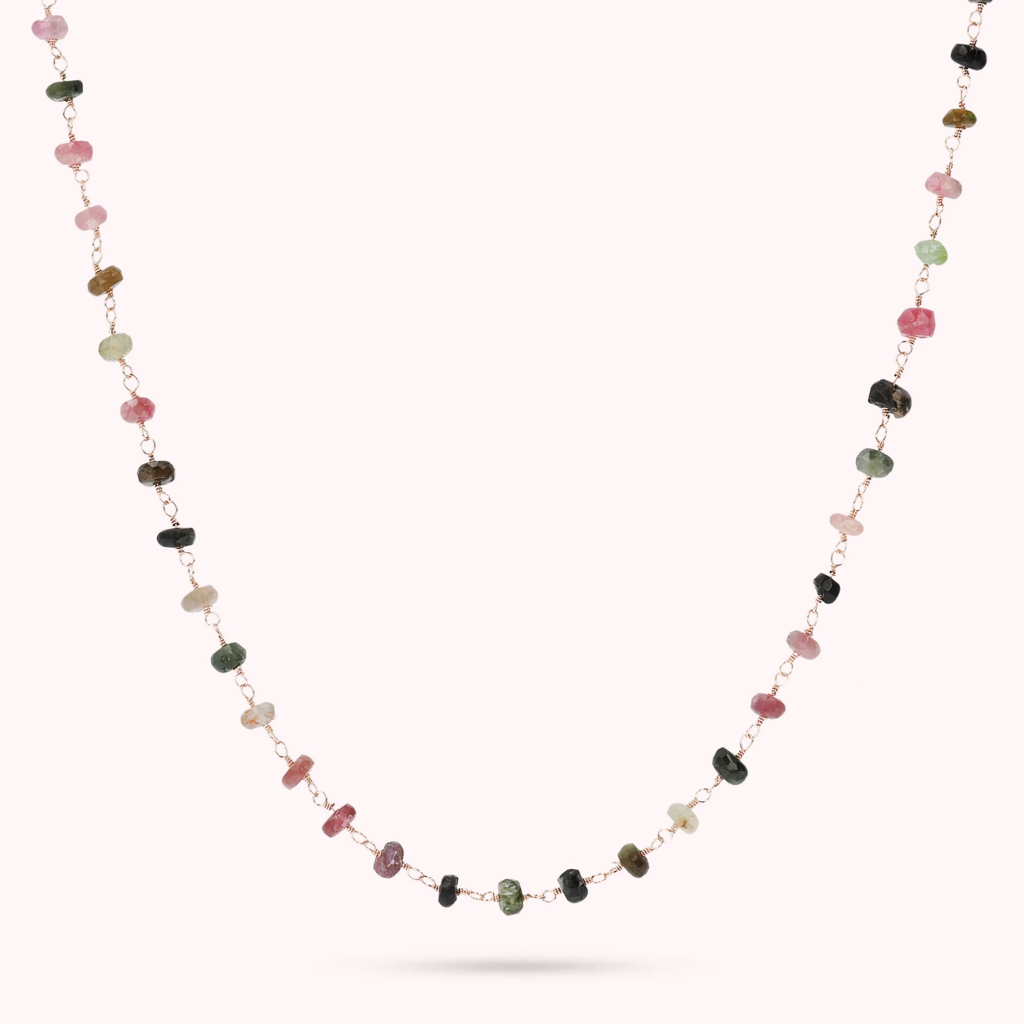 Collana Rosario con Tormalina Multicolore