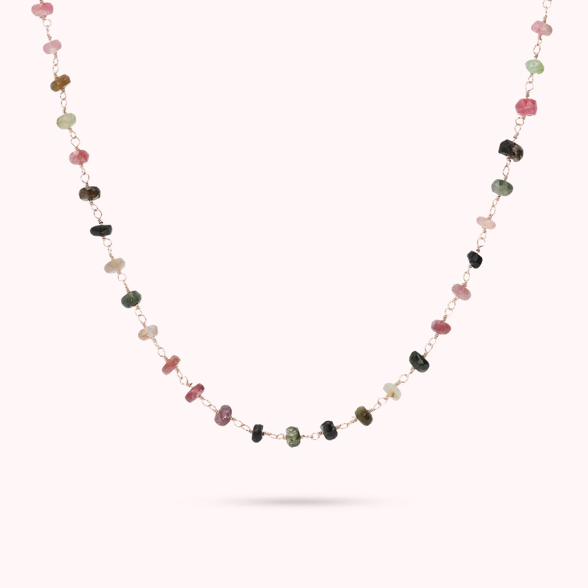 Collana Rosario con Tormalina Multicolore