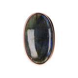Oval Chevalier Ring with Labradorite