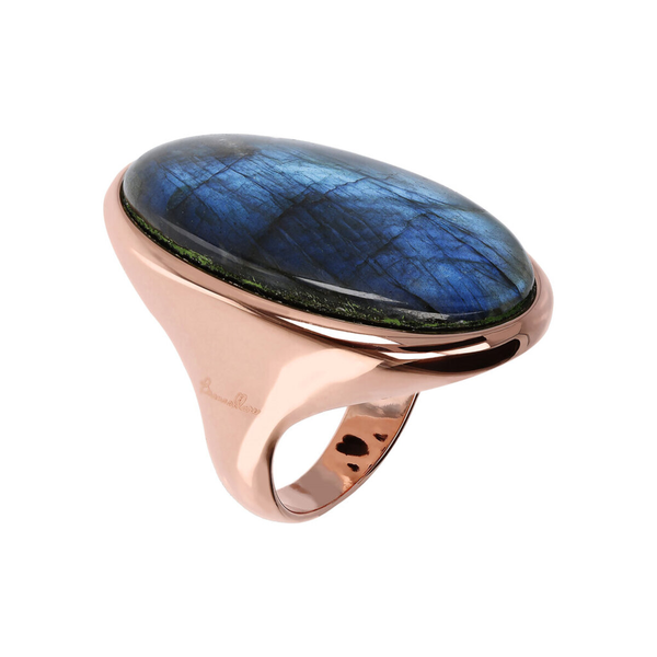 Oval Chevalier Ring with Labradorite