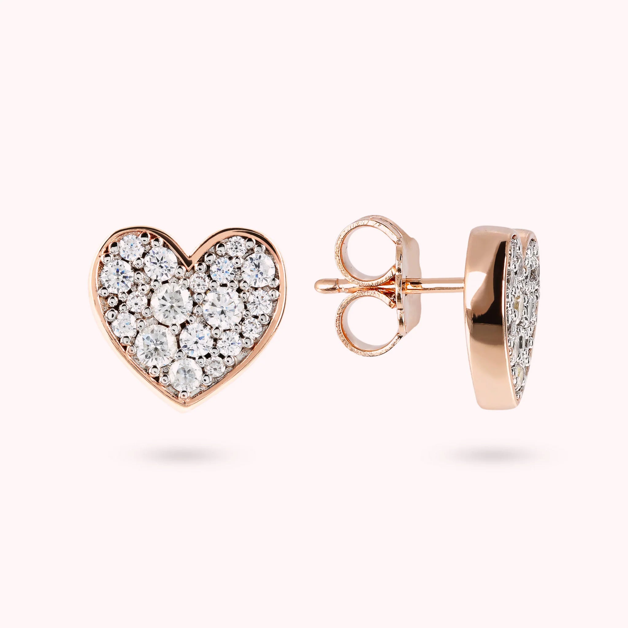 Heart Pavé Earrings