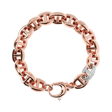 Marina Chain Bracelet and Pavé Element in Cubic Zirconia