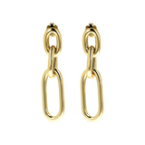 Golden Drop Earrings with Alternate Links