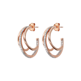 Graduated Circle Earrings with Cubic Zirconia