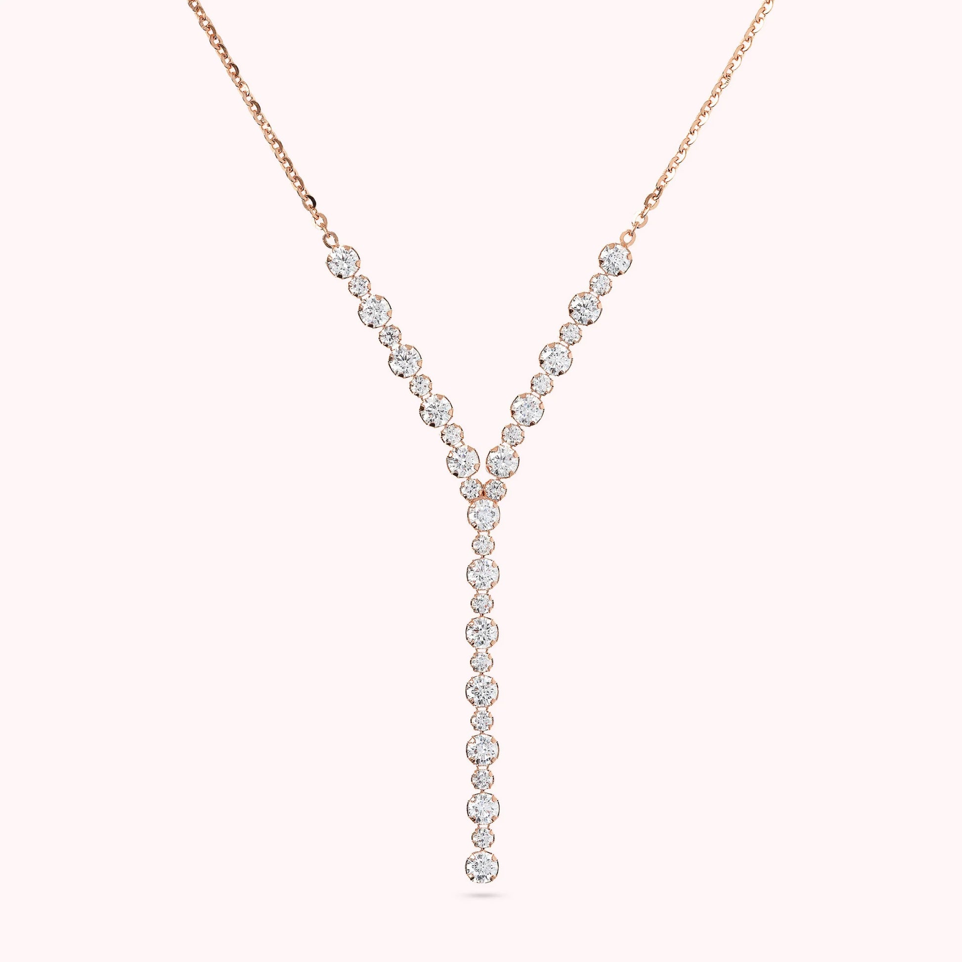 Chaîne de cravate et collier de tennis en zircon cubique