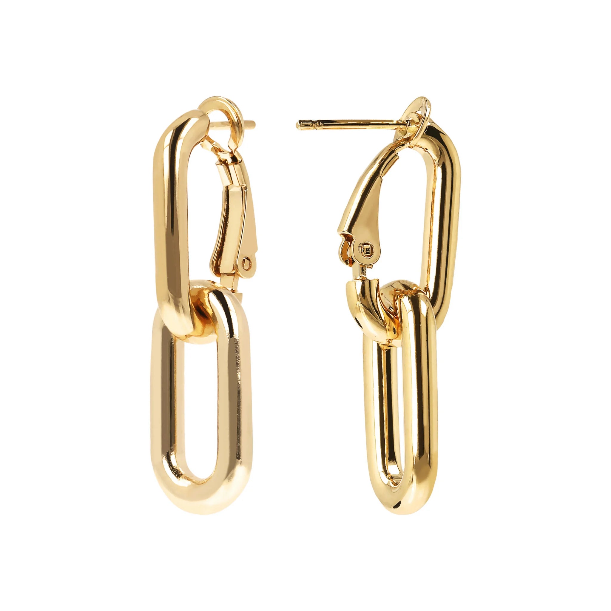 2 in 1 Golden Earrings
