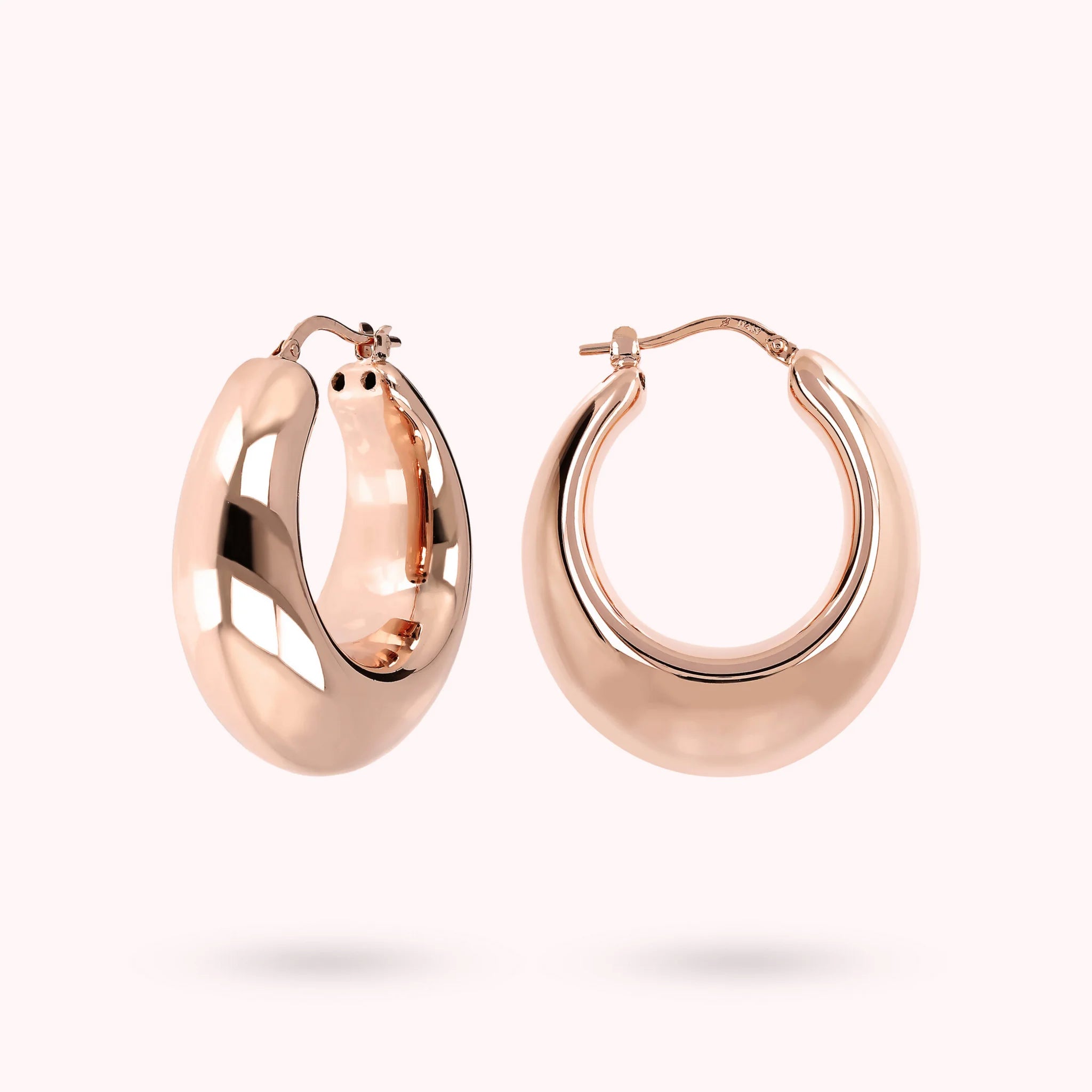Domed Hoop Earrings