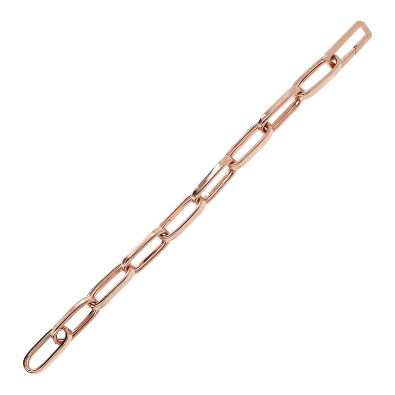Bracelet chaîne Forzatina allongée en trombone épais