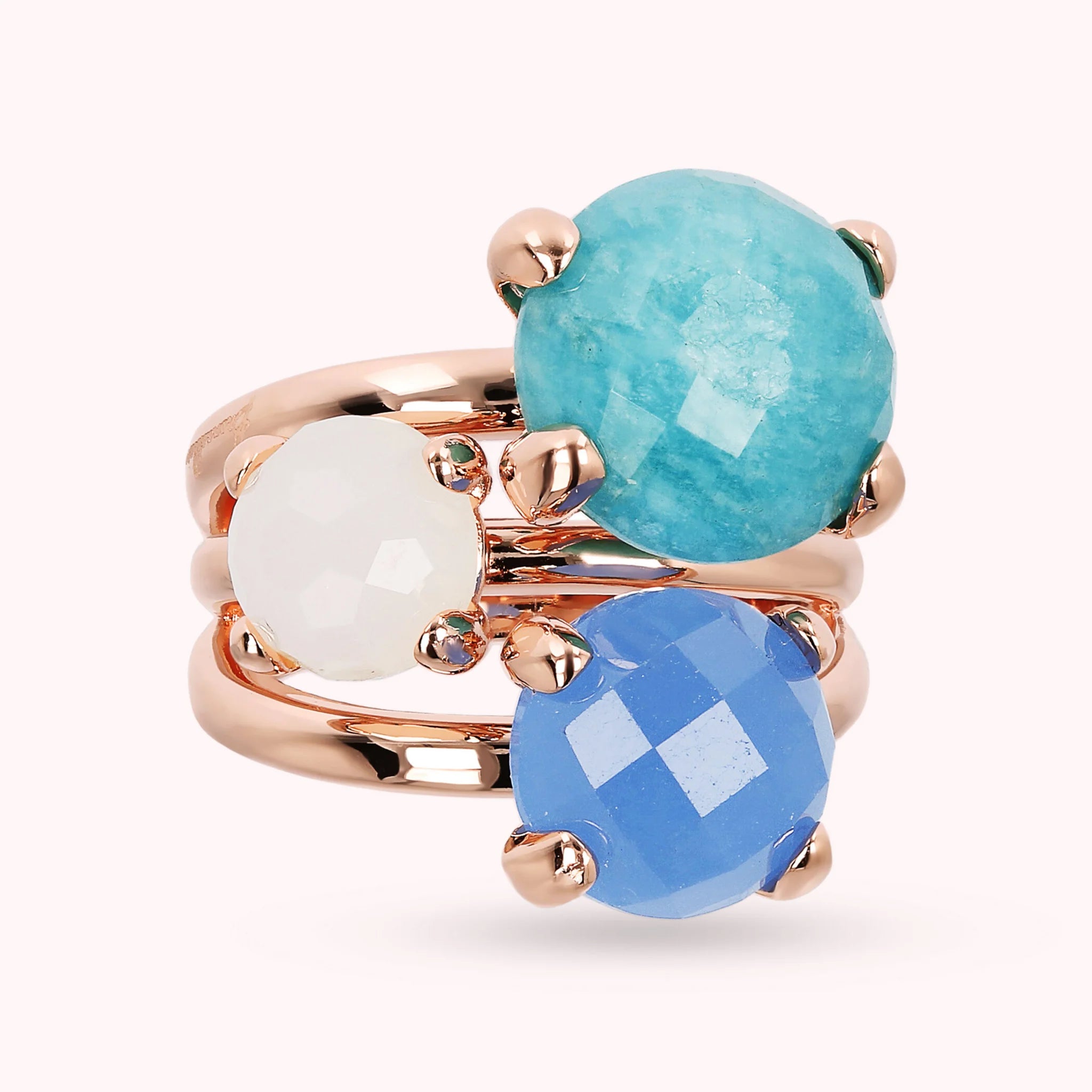 Felicia Trilogy Natural Stone Ring
