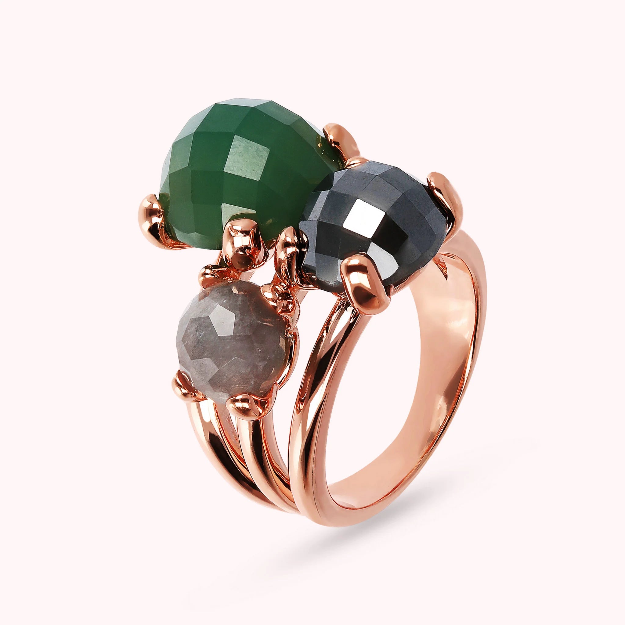 Felicia Trilogy Natural Stone Ring