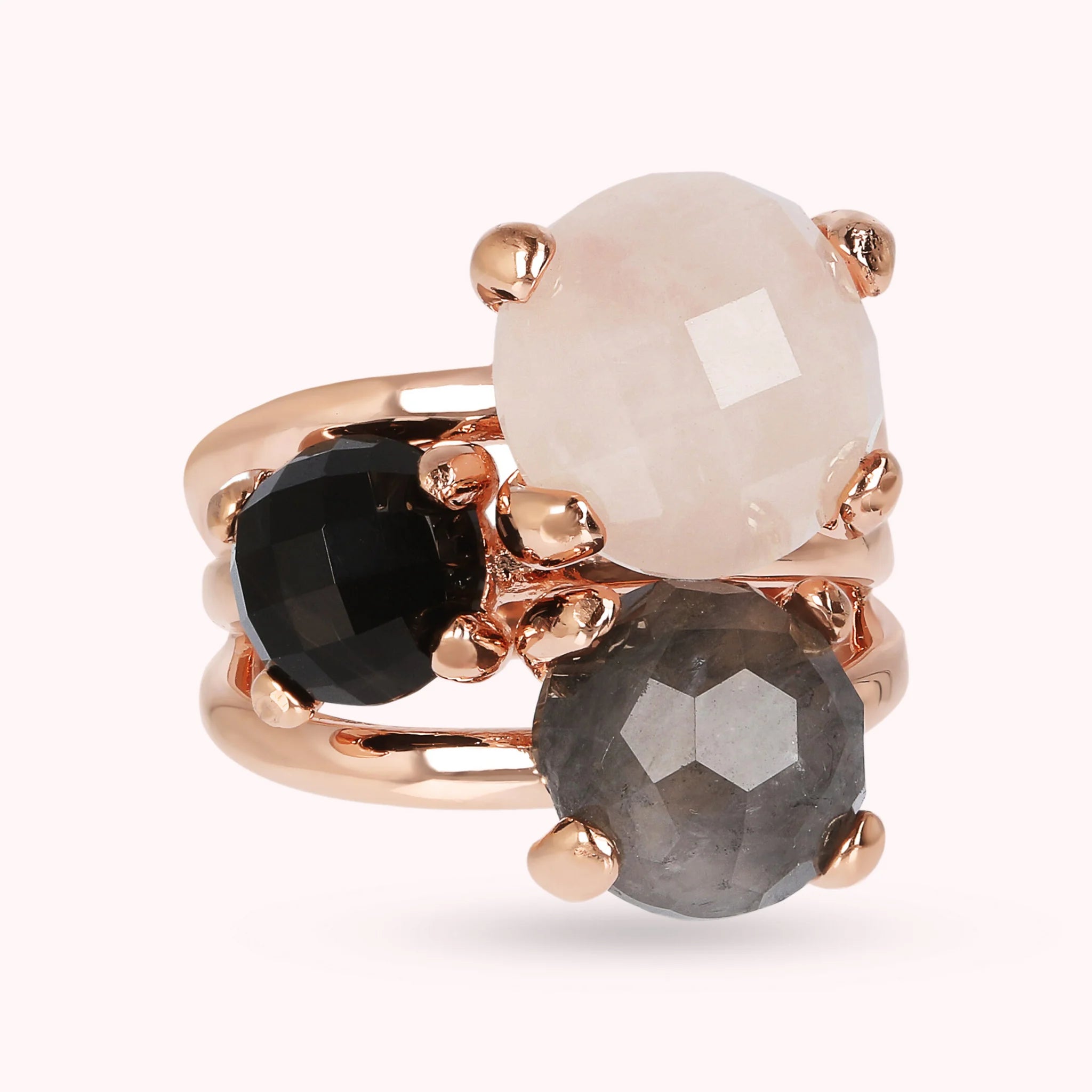 Felicia Trilogy Natural Stone Ring