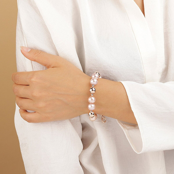 Bracelet avec Pépites et Perles d'Eau Duce  Ø 9/10 mm