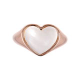 Chevalier Ring with Natural Stone Heart