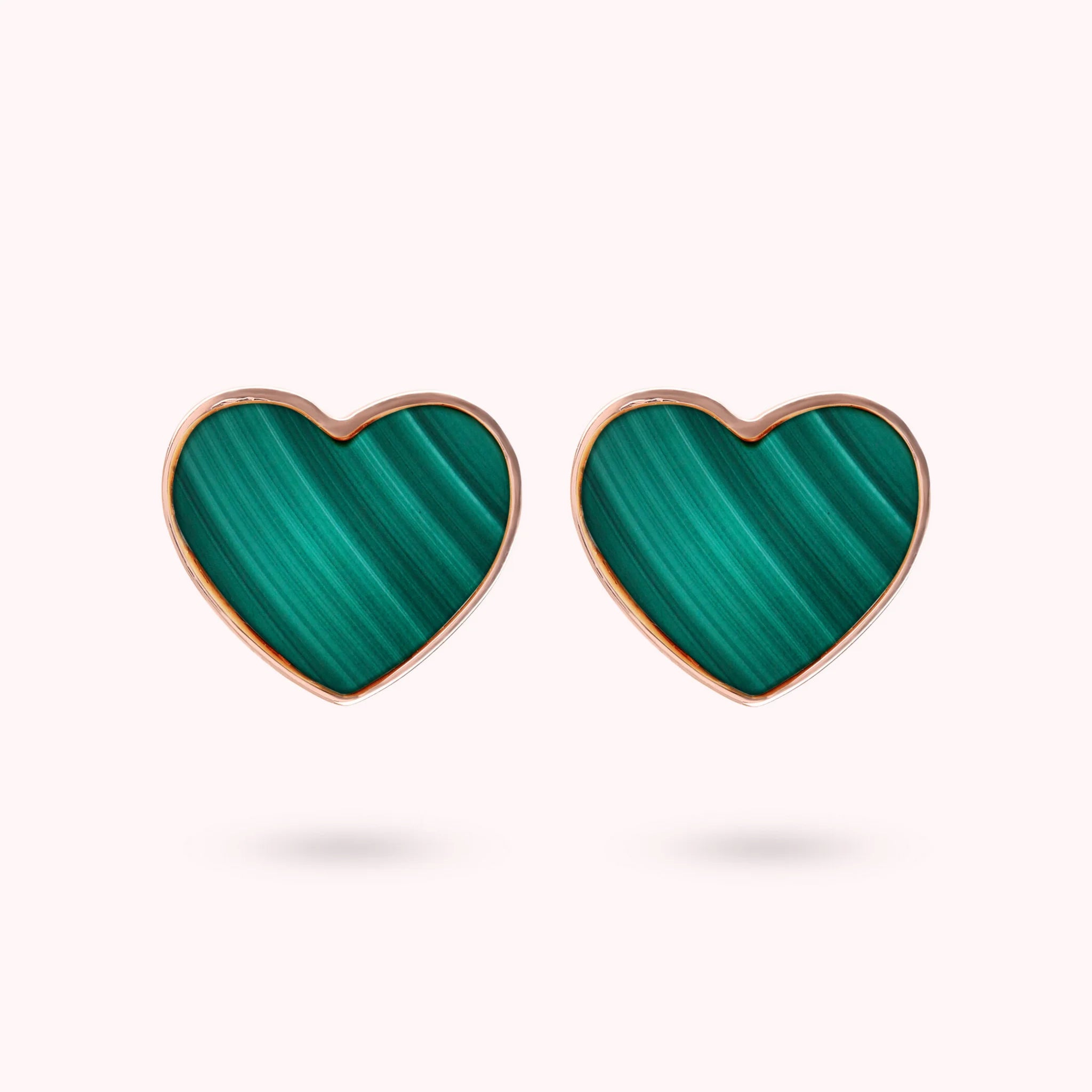 Natural Stone Heart Earrings