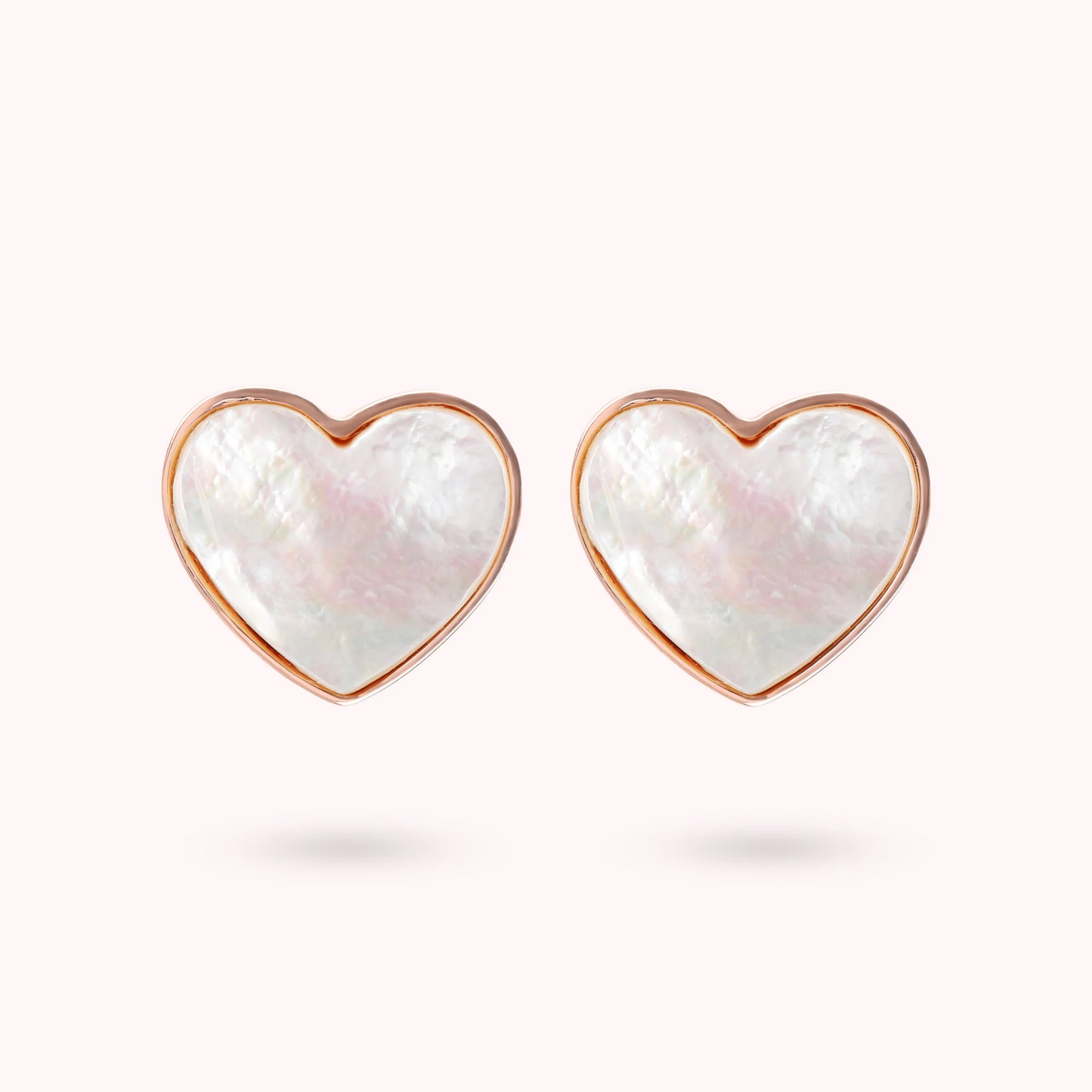 Natural Stone Heart Earrings