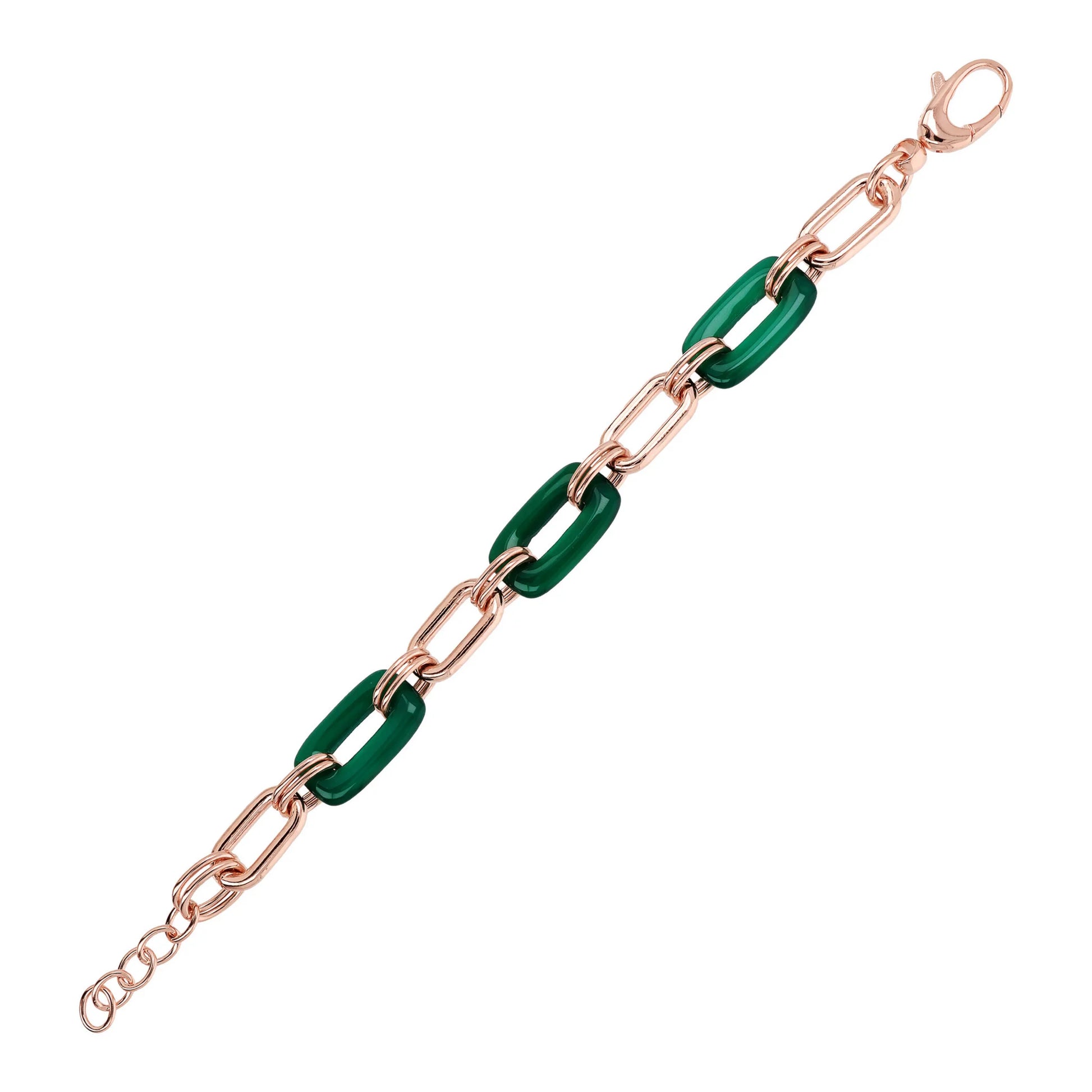 Bracciale a Maglie Rettangolari in Pietra Naturale