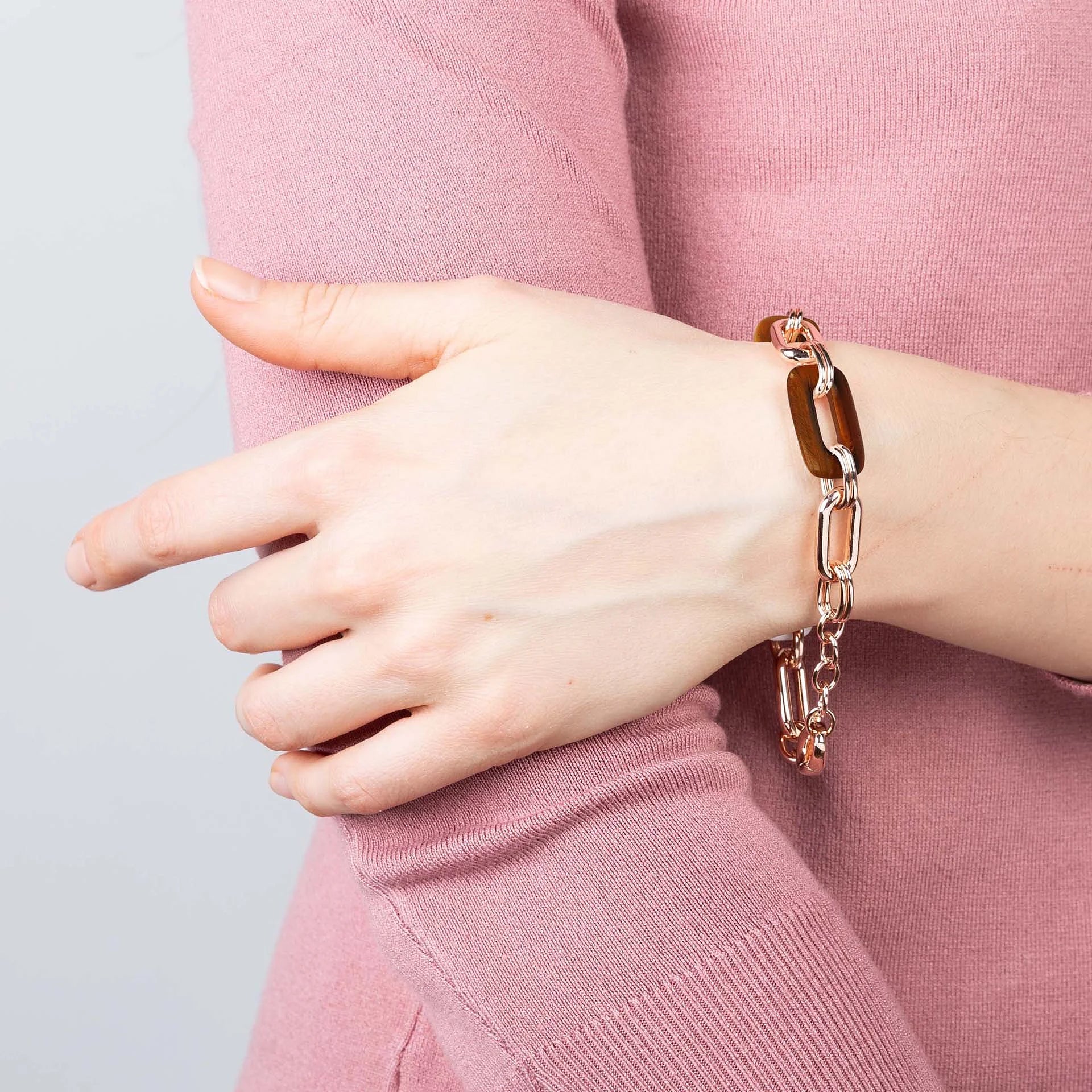 Bracciale a Maglie Rettangolari in Pietra Naturale