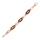 Rectangular Link Bracelet in Natural Stone