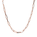 Paperclip Necklace with Elongated Forzatina Chain