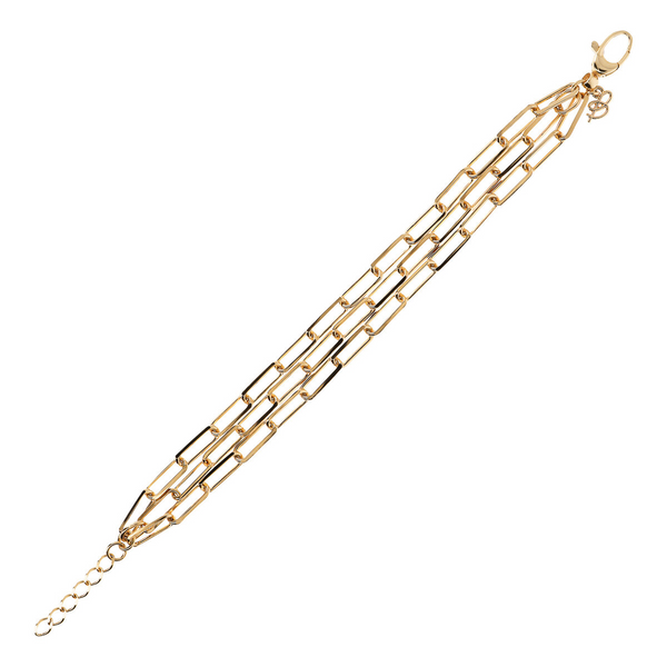Golden Multistrand Bracelet with Elongated Forzatina Chain