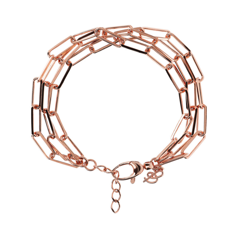 Paperclip Stretched Multi-strand Chain Bracelet