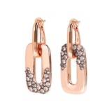 Oval Pendant Earrings with Pavé Detail