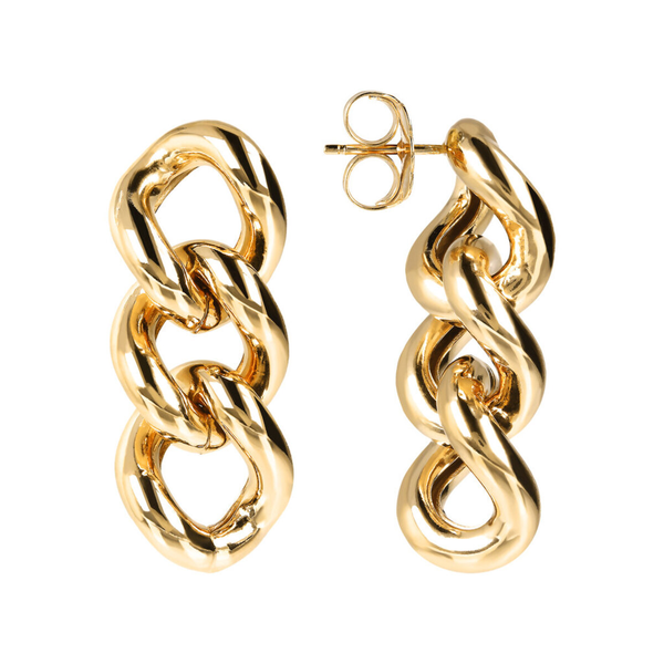 Golden Grumetta Chain Pendant Earrings