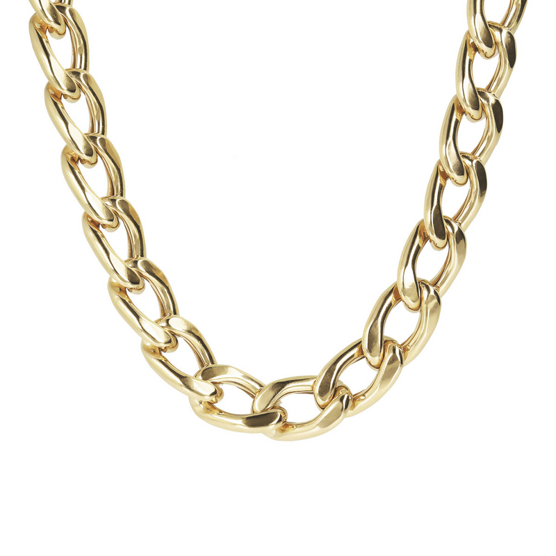 Golden Curb Chain Maxi Necklace 