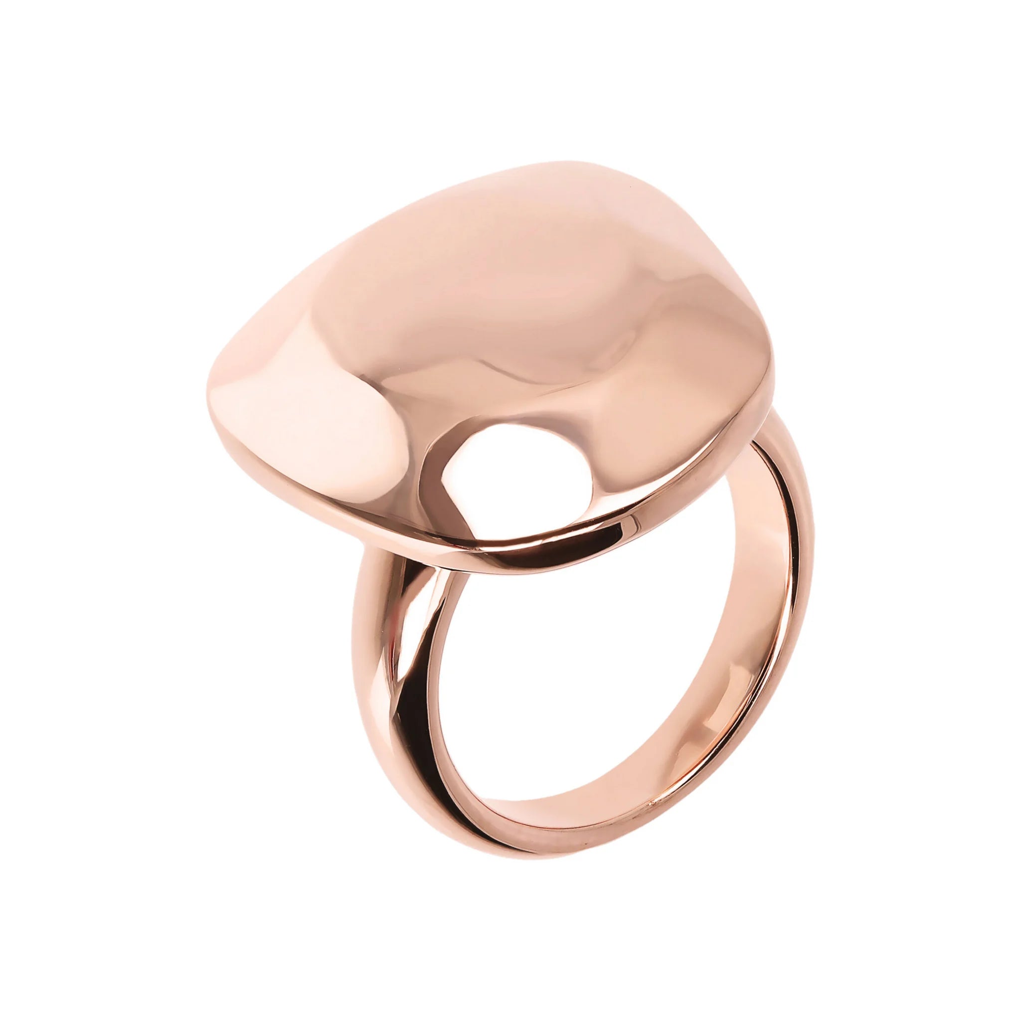 Anello Chevalier Martellato in Golden Rosé Placcato Oro Rosa 18k
