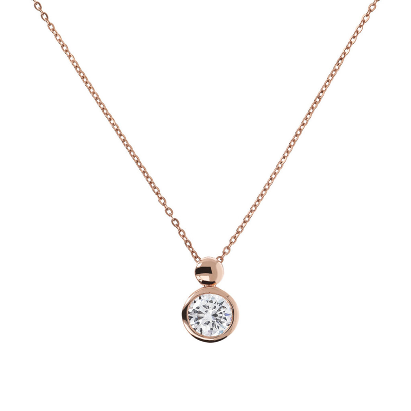 Necklace with Pendant in Cubic Zirconia