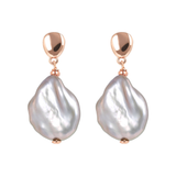 Boucles d'oreilles pendantes avec perles Ming d'eau douce Ø 15 mm