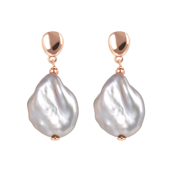 Pendant Earrings with Ming Baroque Cultured Freshwater Pearl