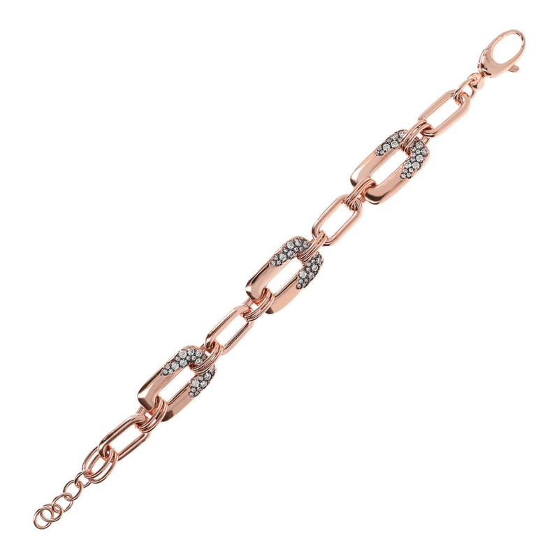 Alternate Link Bracelet with Pavé