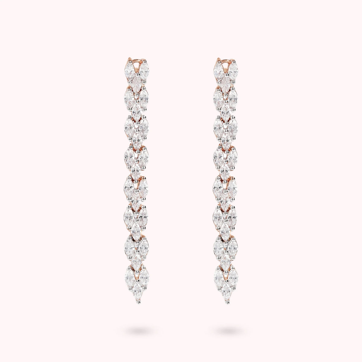 Cubic Zirconia Long Pendant Earrings