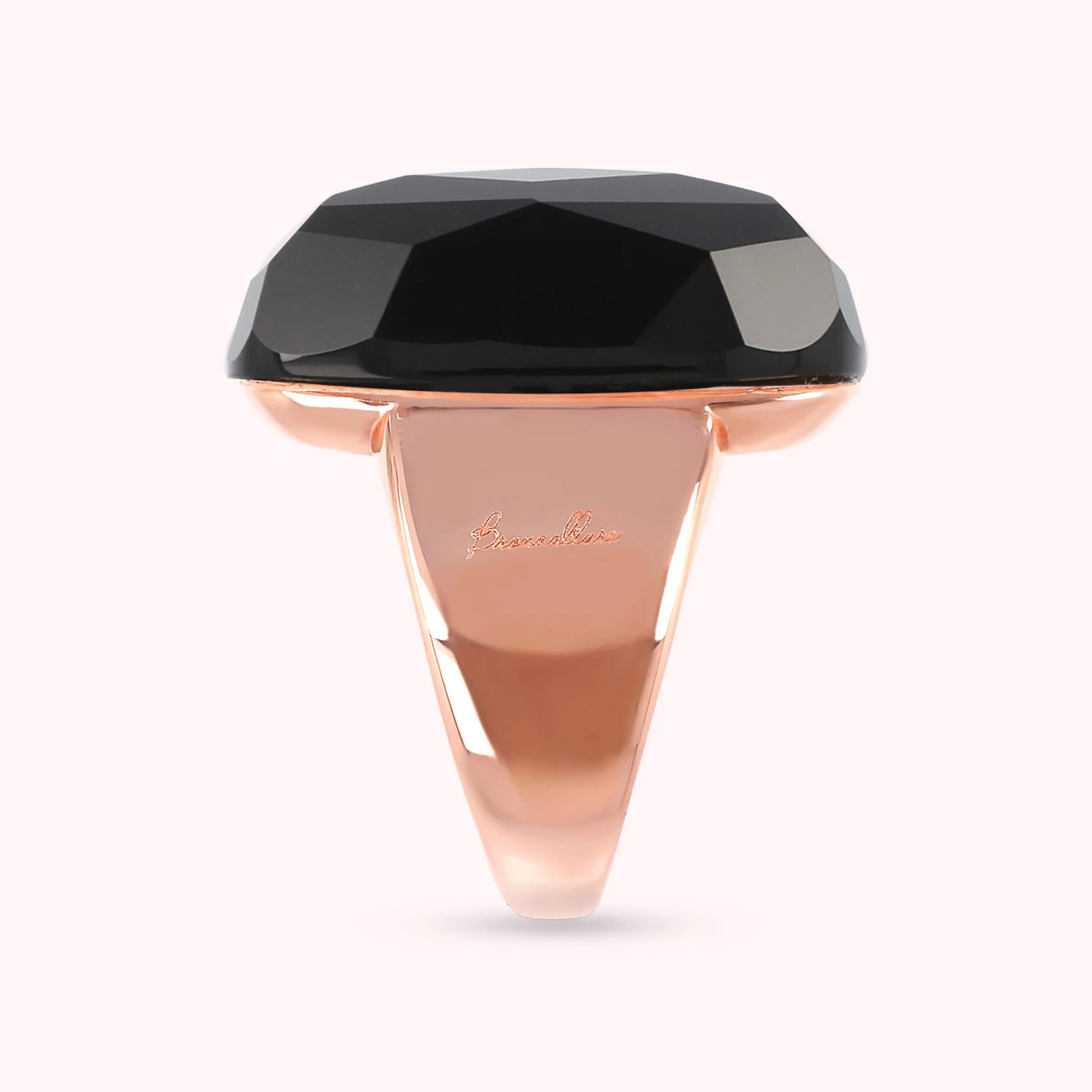 Anello Chevalier con Pietra Naturale Rettangolare Sfaccettata