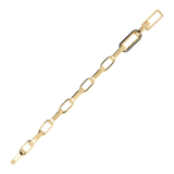 Goldenes Gliederarmband mit dicker Kette und Pavé-Element