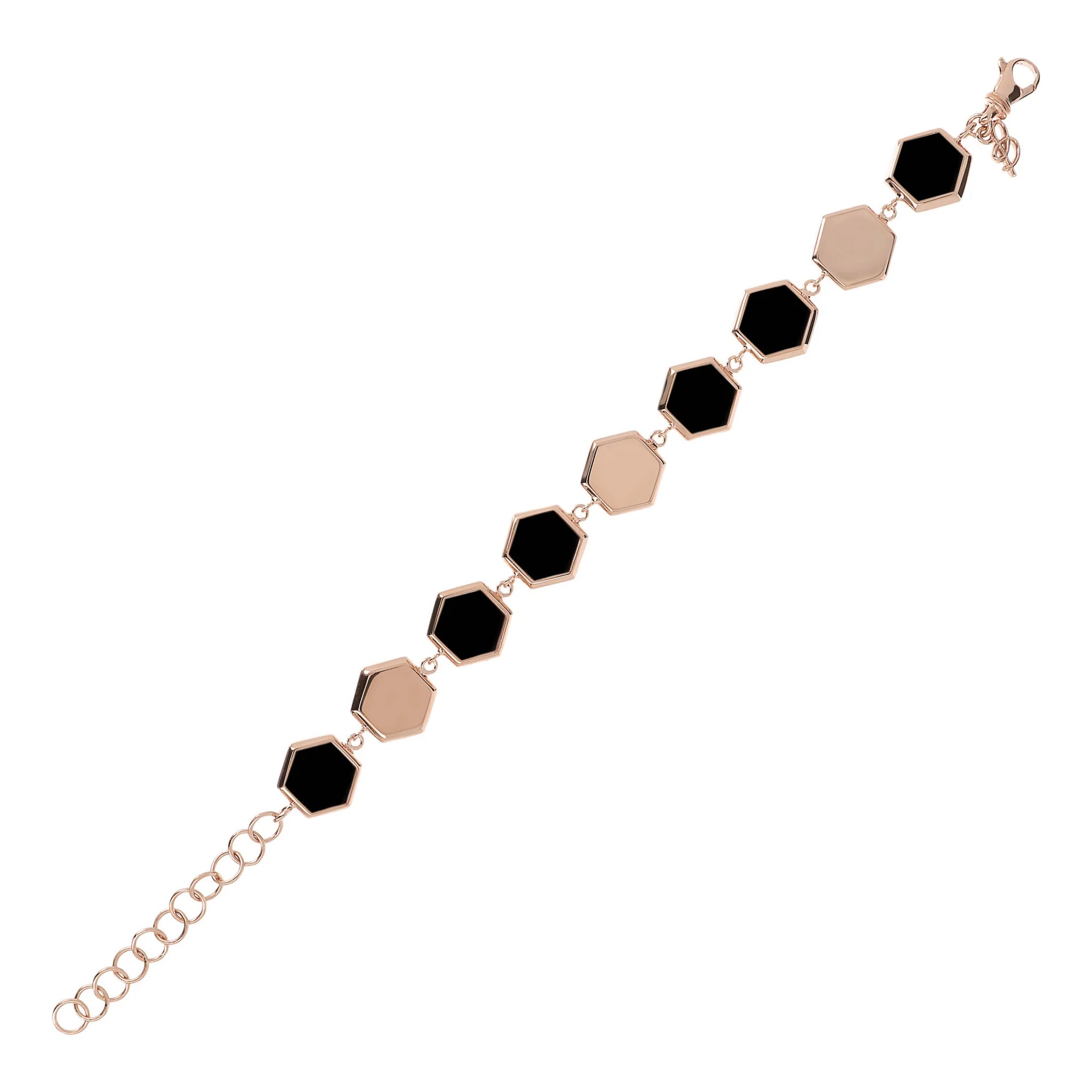Bracciale con Elementi Esagonali in Pietra Naturale
