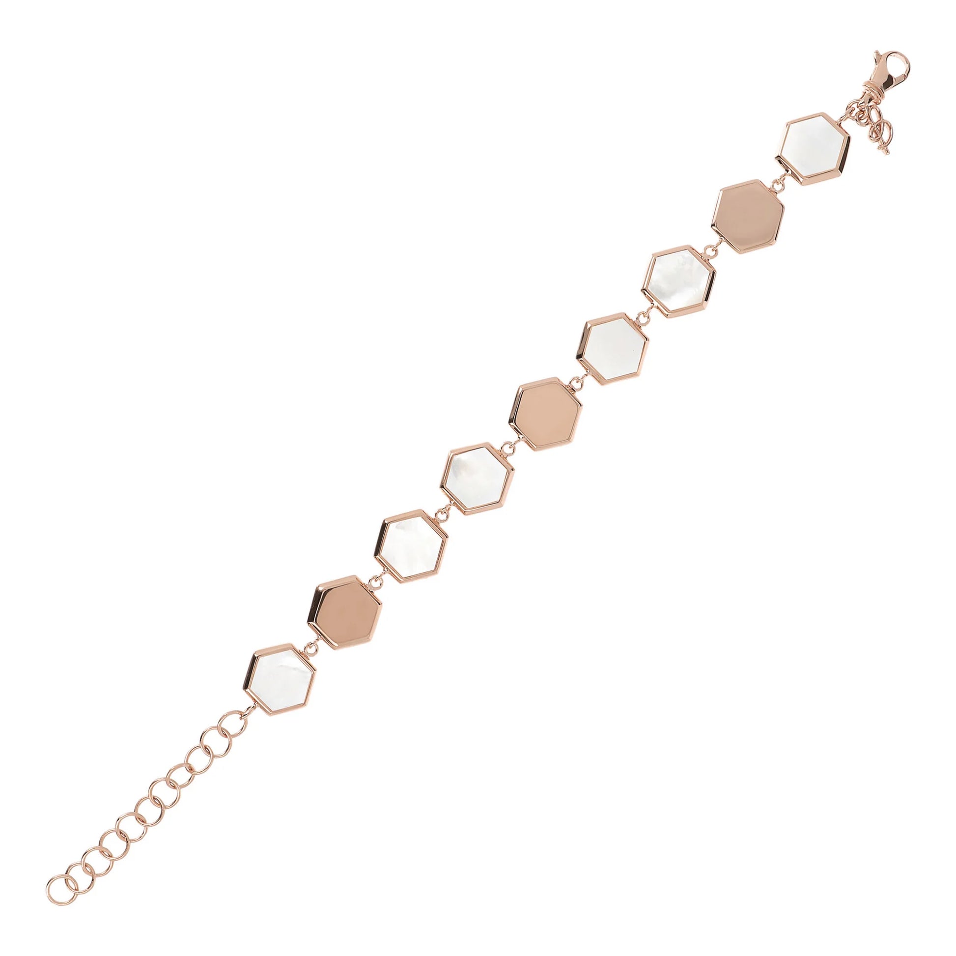 Bracciale con Elementi Esagonali in Pietra Naturale