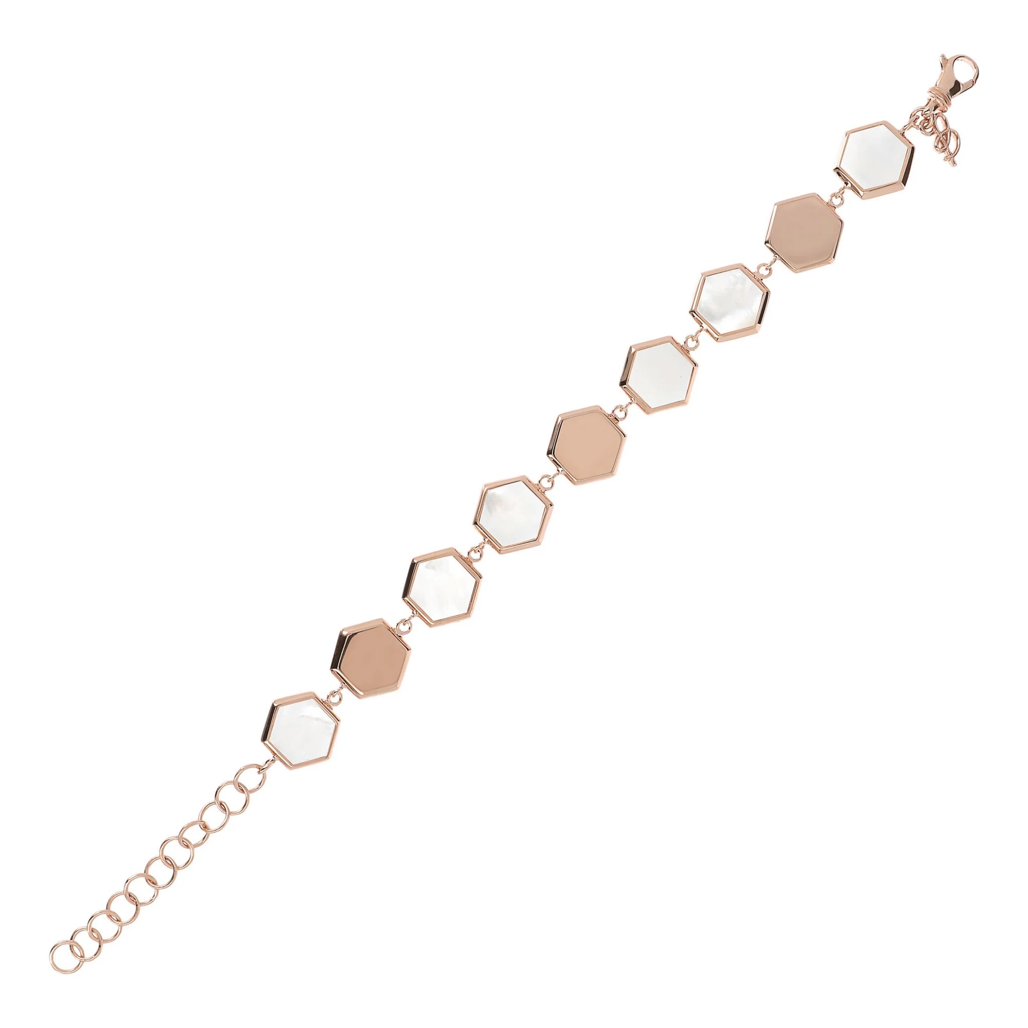 Bracciale con Elementi Esagonali in Pietra Naturale