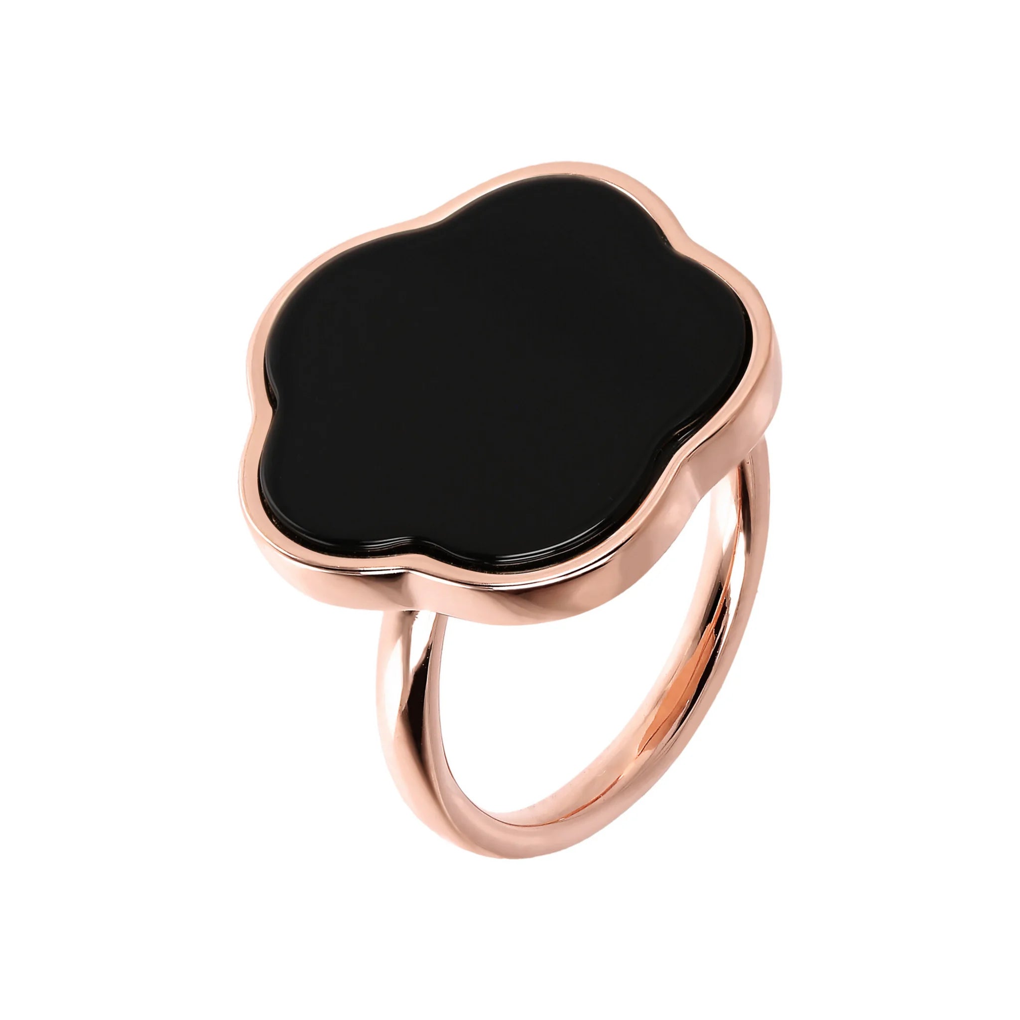 Flower Flat Gemstone Ring