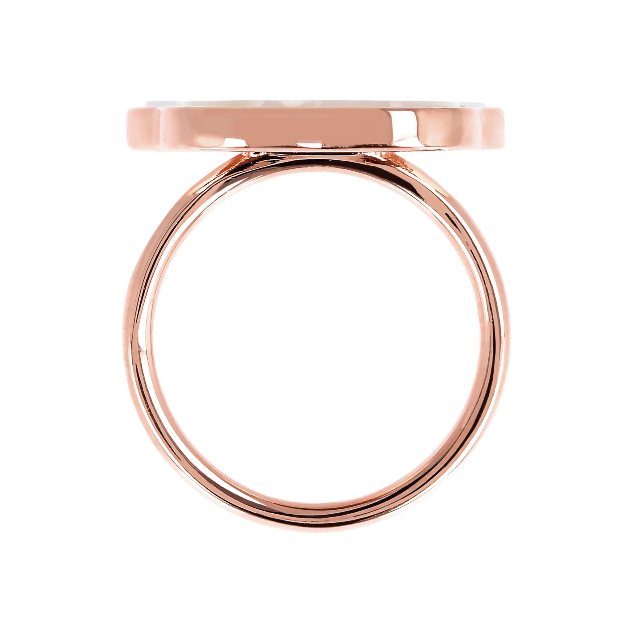Flower Flat Gemstone Ring