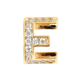 Goldene Ohrringe mit Buchstaben aus Zirkonia-Pavé