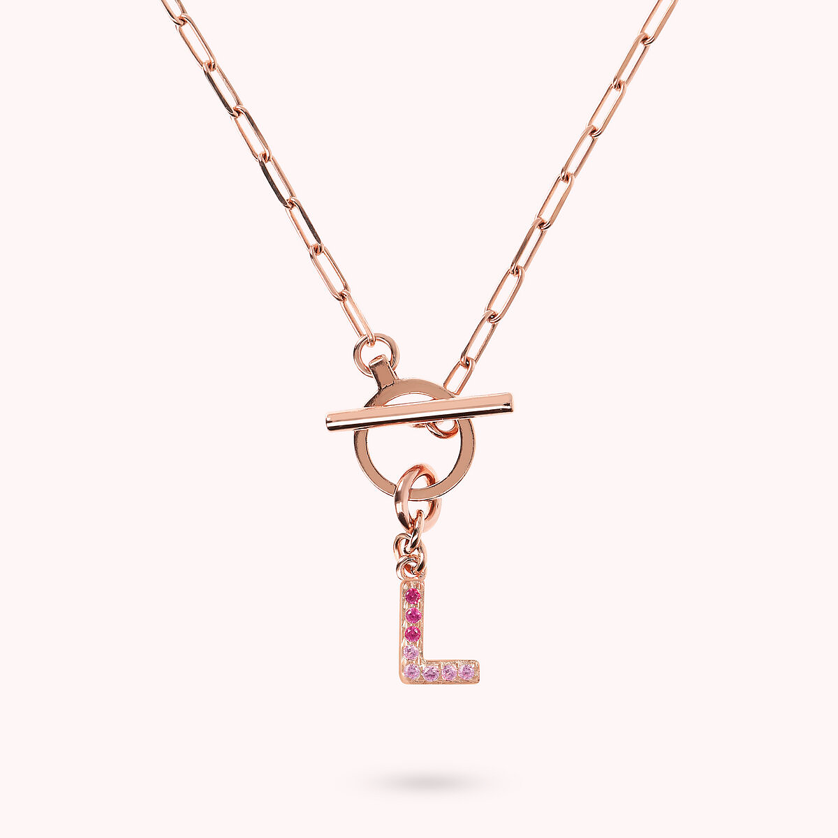 Halskette mit Pavé-Buchstabenanhänger