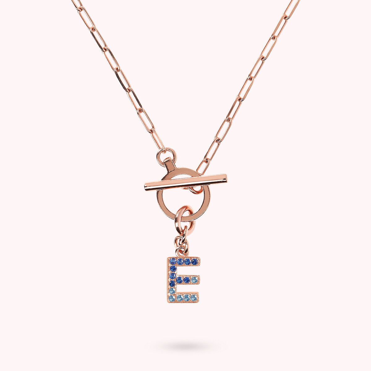 Forzatina Chain Necklace with Pavé Letter Pendant