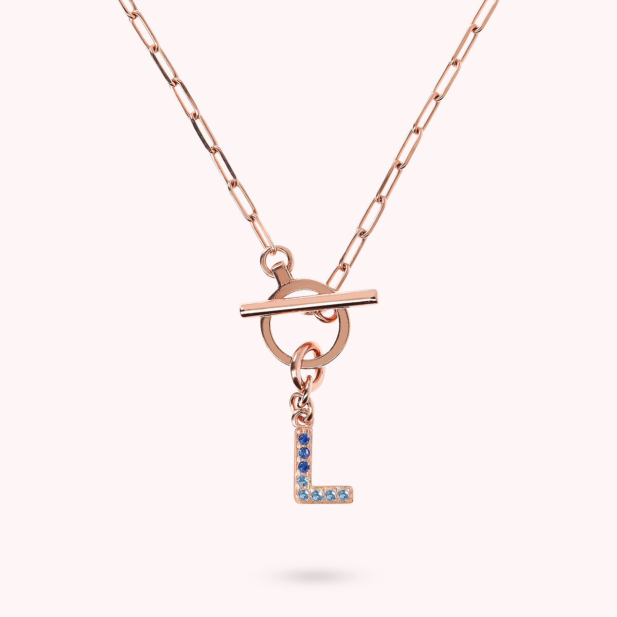 Halskette mit Pavé-Buchstabenanhänger