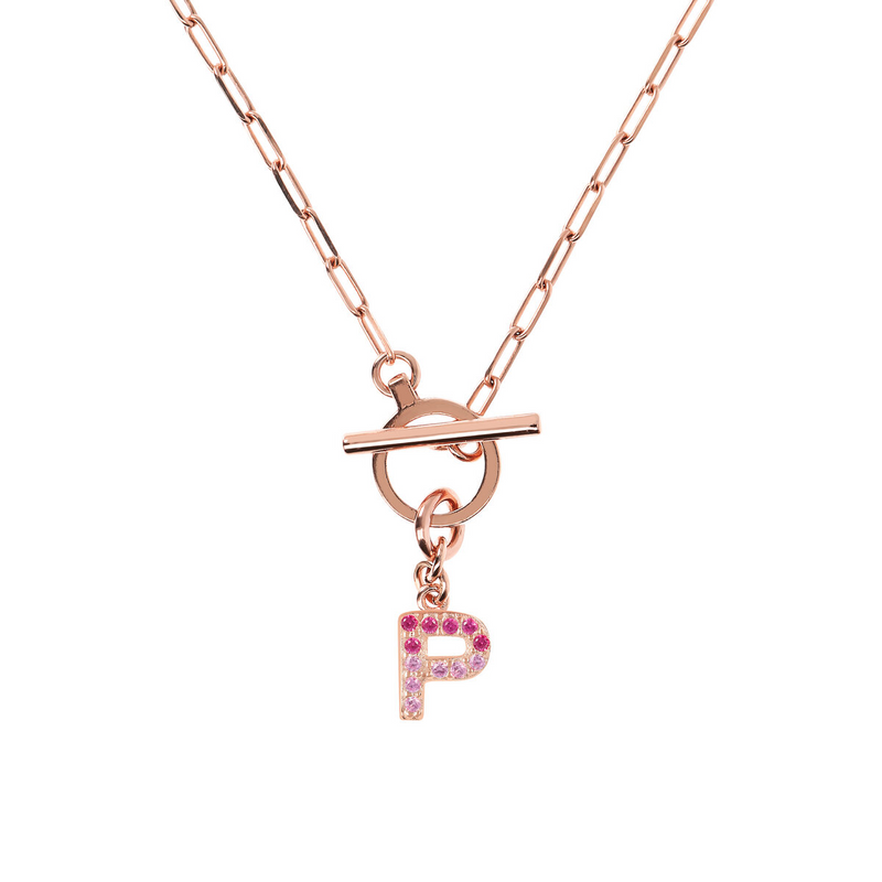 Halskette mit Pavé-Buchstabenanhänger
