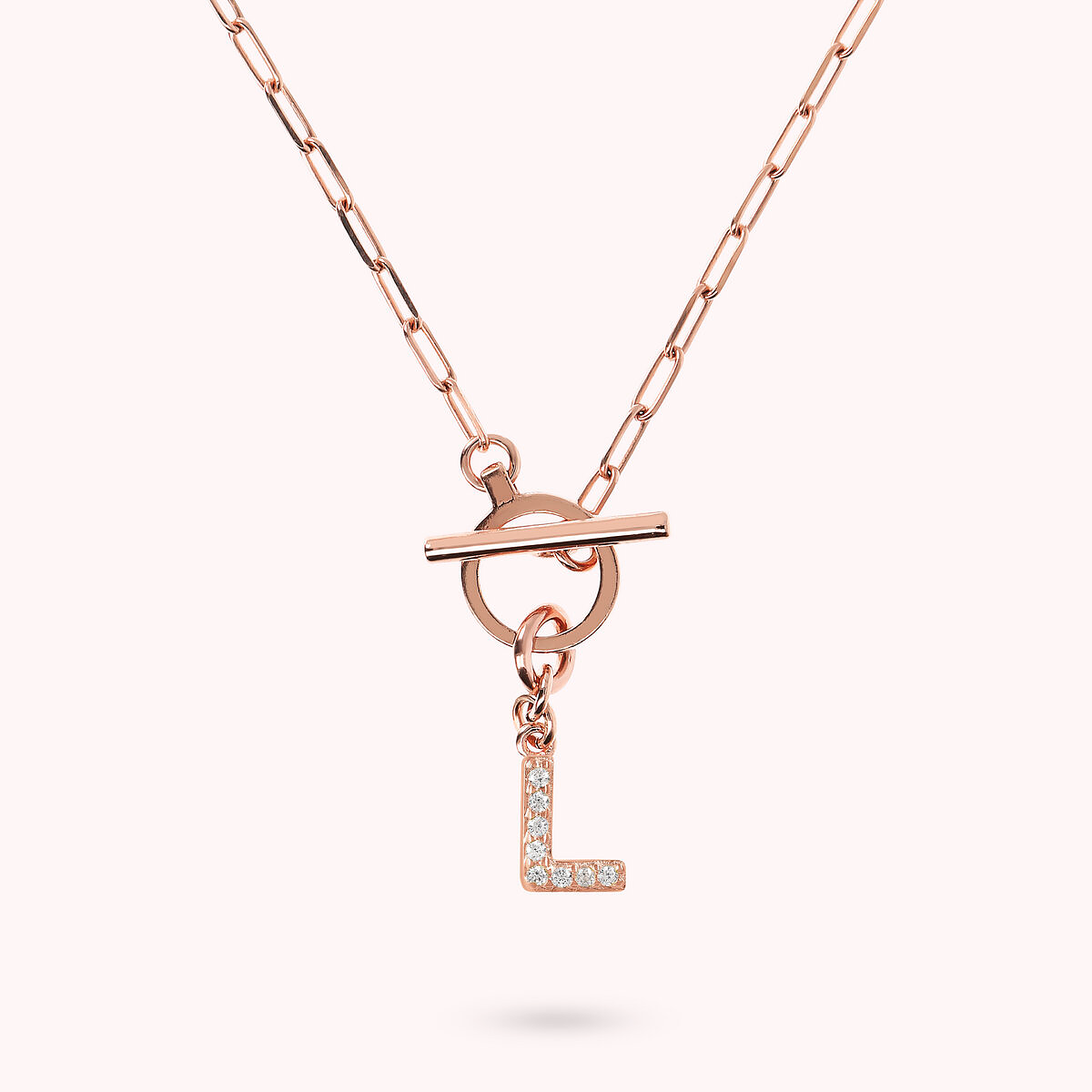 Halskette mit Pavé-Buchstabenanhänger