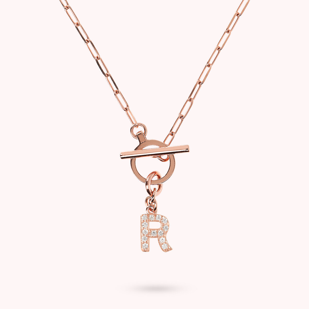 Halskette mit Pavé-Buchstabenanhänger