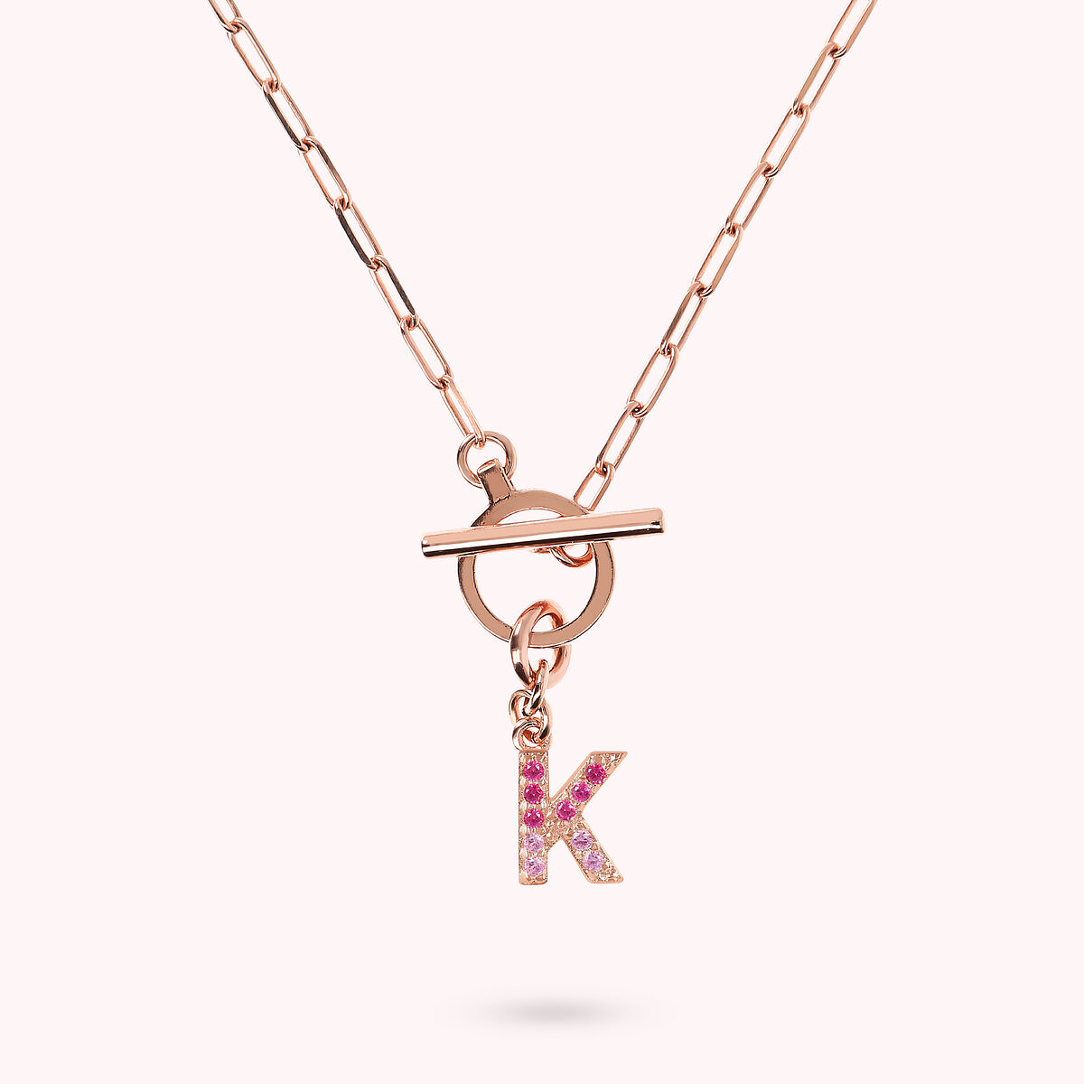 Halskette mit Pavé-Buchstabenanhänger