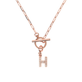Halskette mit Pavé-Buchstabenanhänger